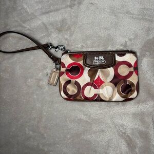 Coach Vintage Y2K Op Art Signature Satin Wristlet Wallet